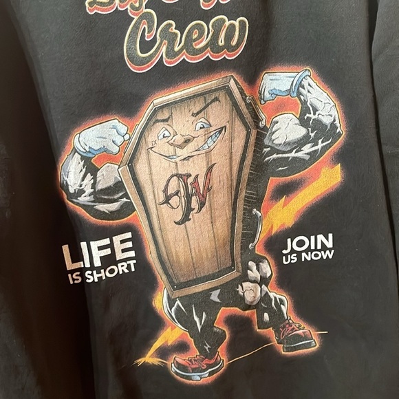 WYCKED Big  coffin, crew, graphic, black hoodie, extra large - Picture 5 of 5